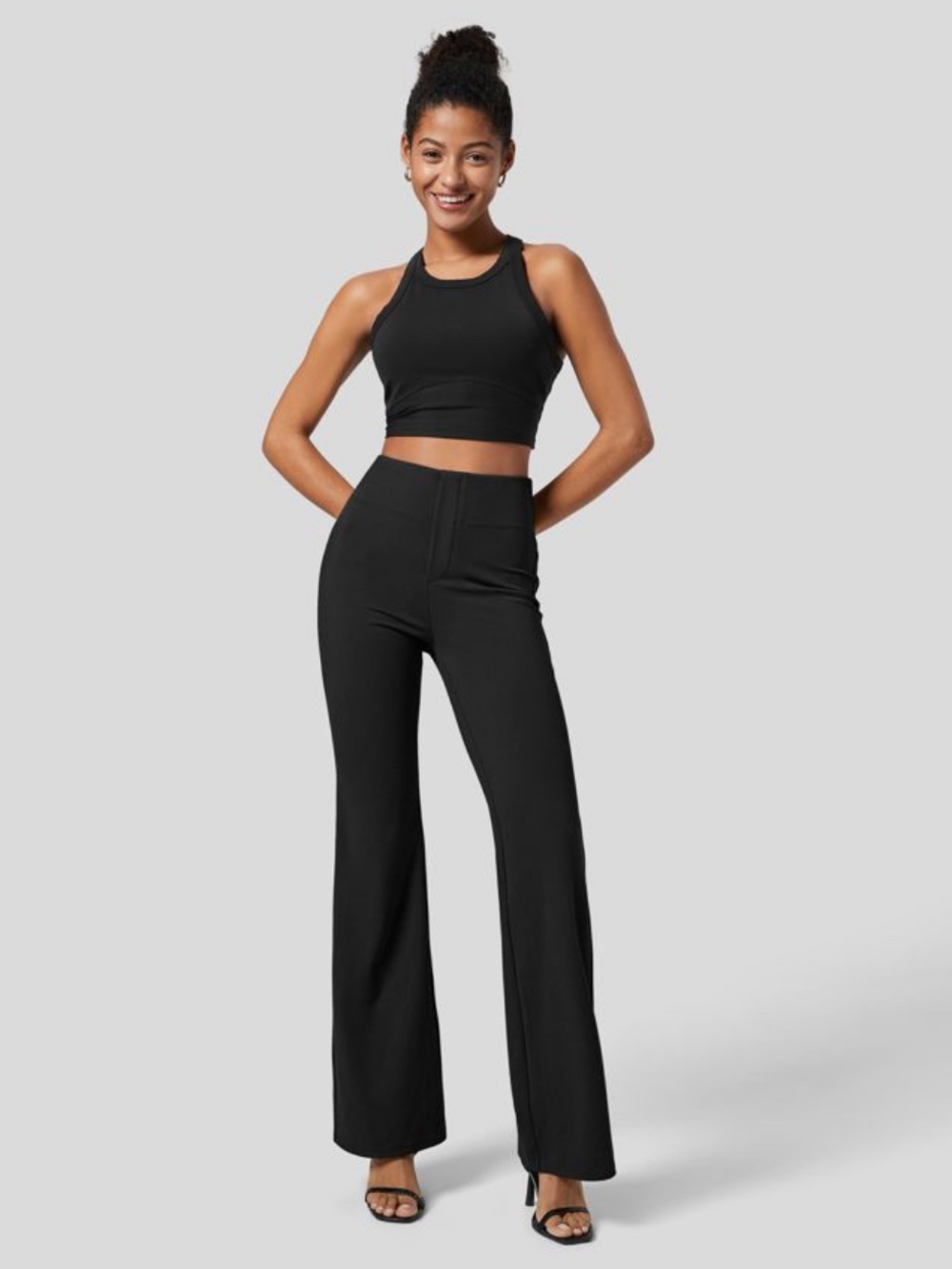 NWT Halara Flex High Waisted Back Side Pocket Slight Flare Work Pants